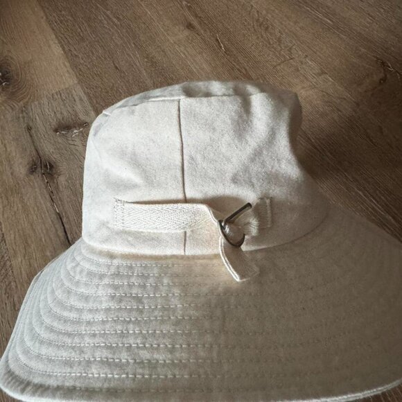 Madewell White bucket hat with adjustable strap Size M/L‎ main image 5